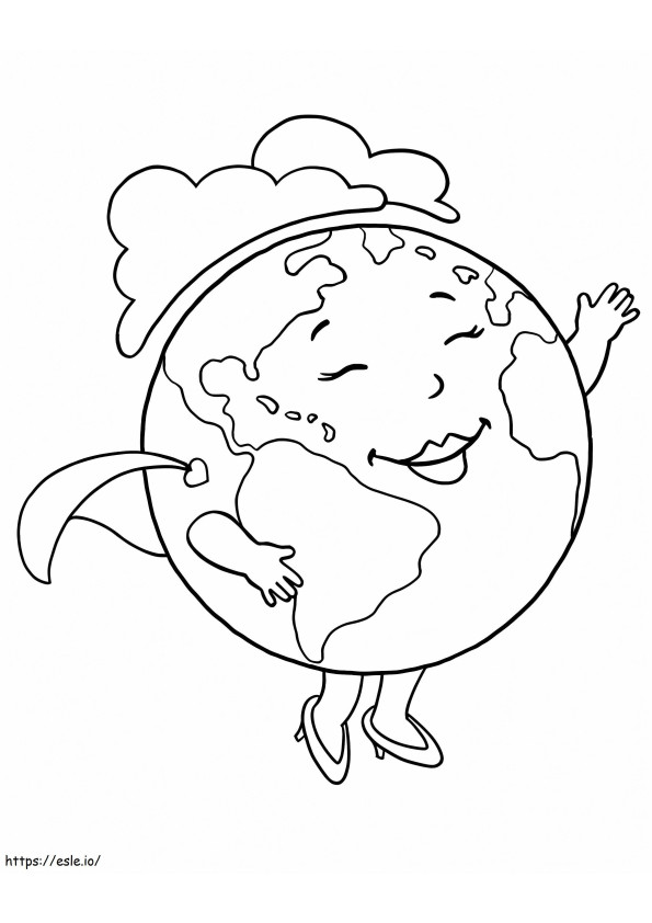 Happy Earth Day 7 coloring page