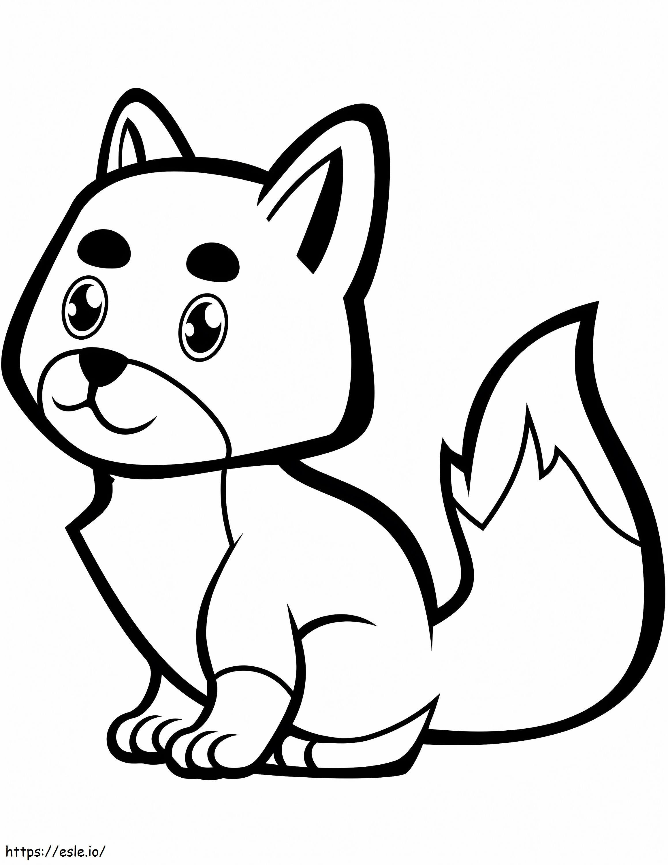 A Cute Fox coloring page