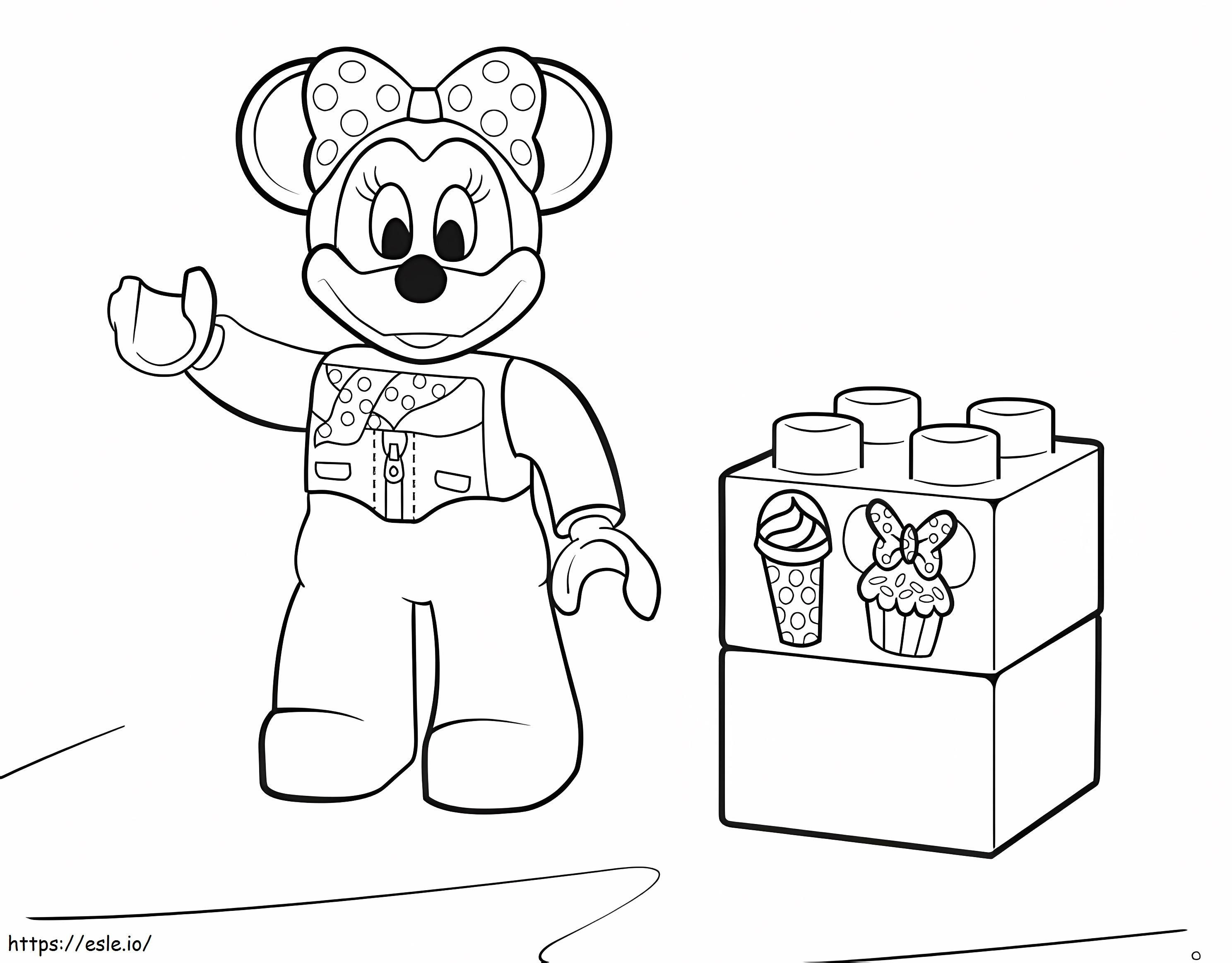 Minnie Mouse Lego Duplo värityskuva