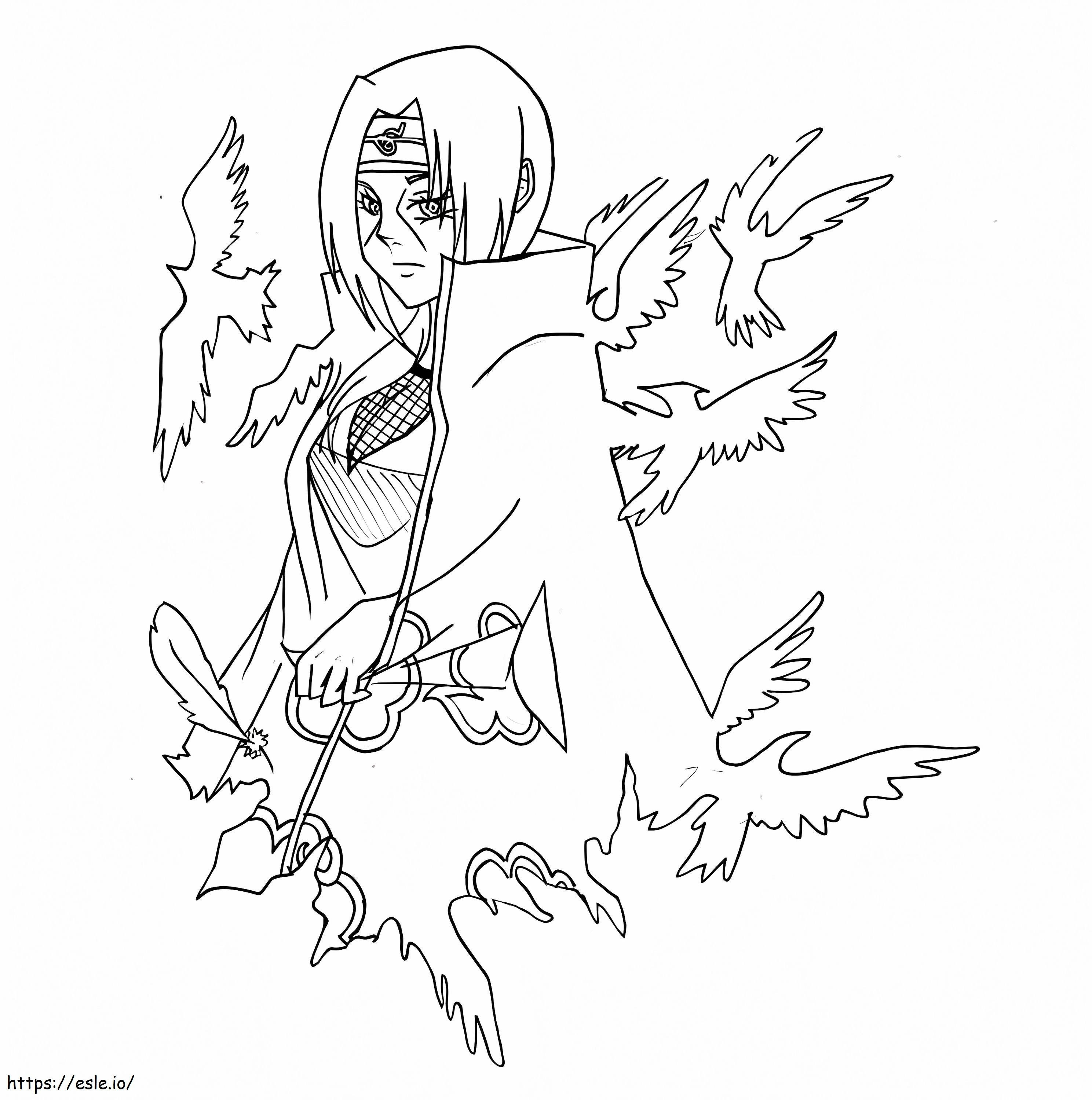Itachi 9 coloring page