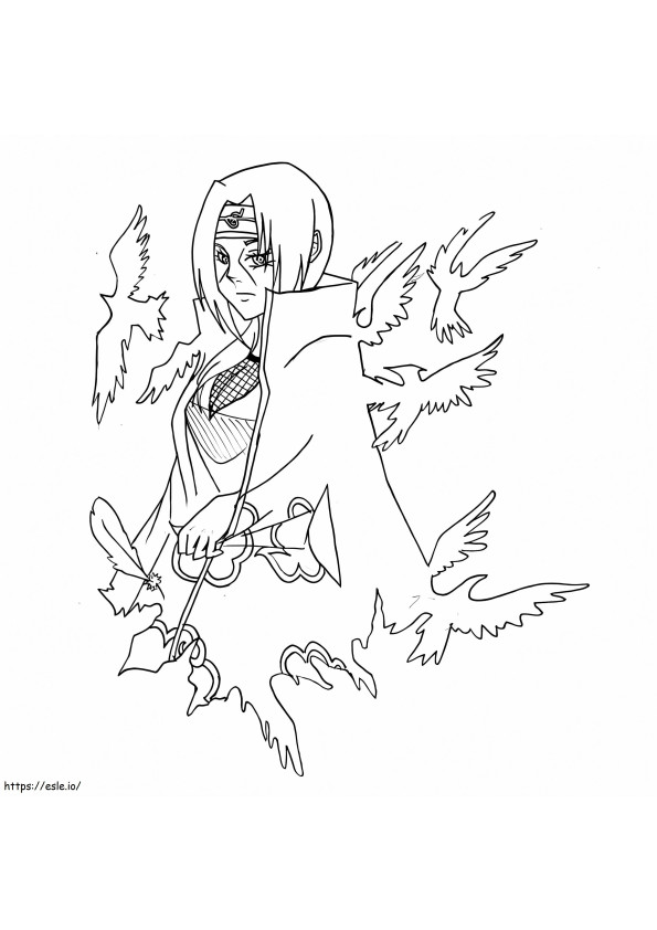 Itachi 9 coloring page