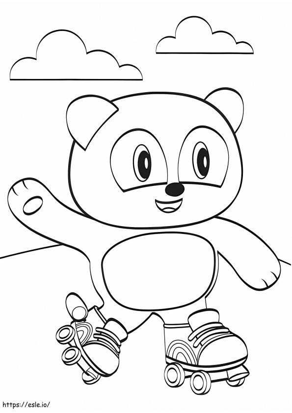 1534817691 Ping Rollerblading A4 coloring page