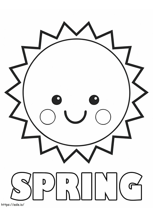 Nice Sun In Spring coloring page