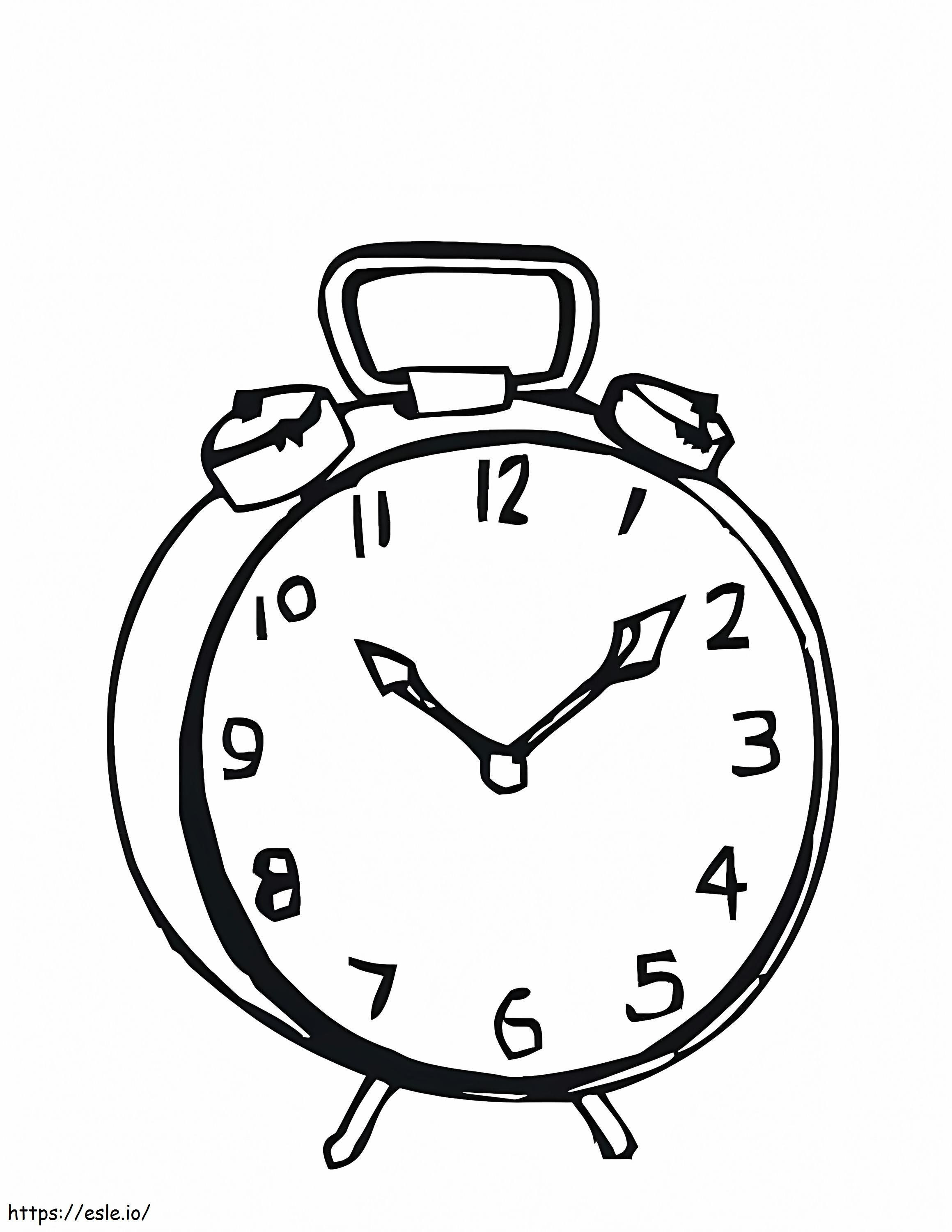 Clock 4 coloring page