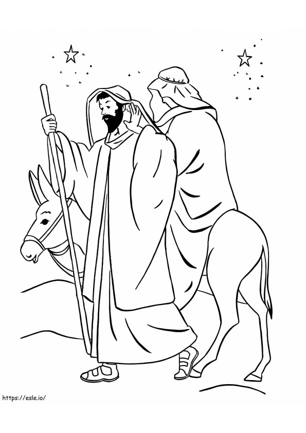 Joseph And Mary Bible coloring page