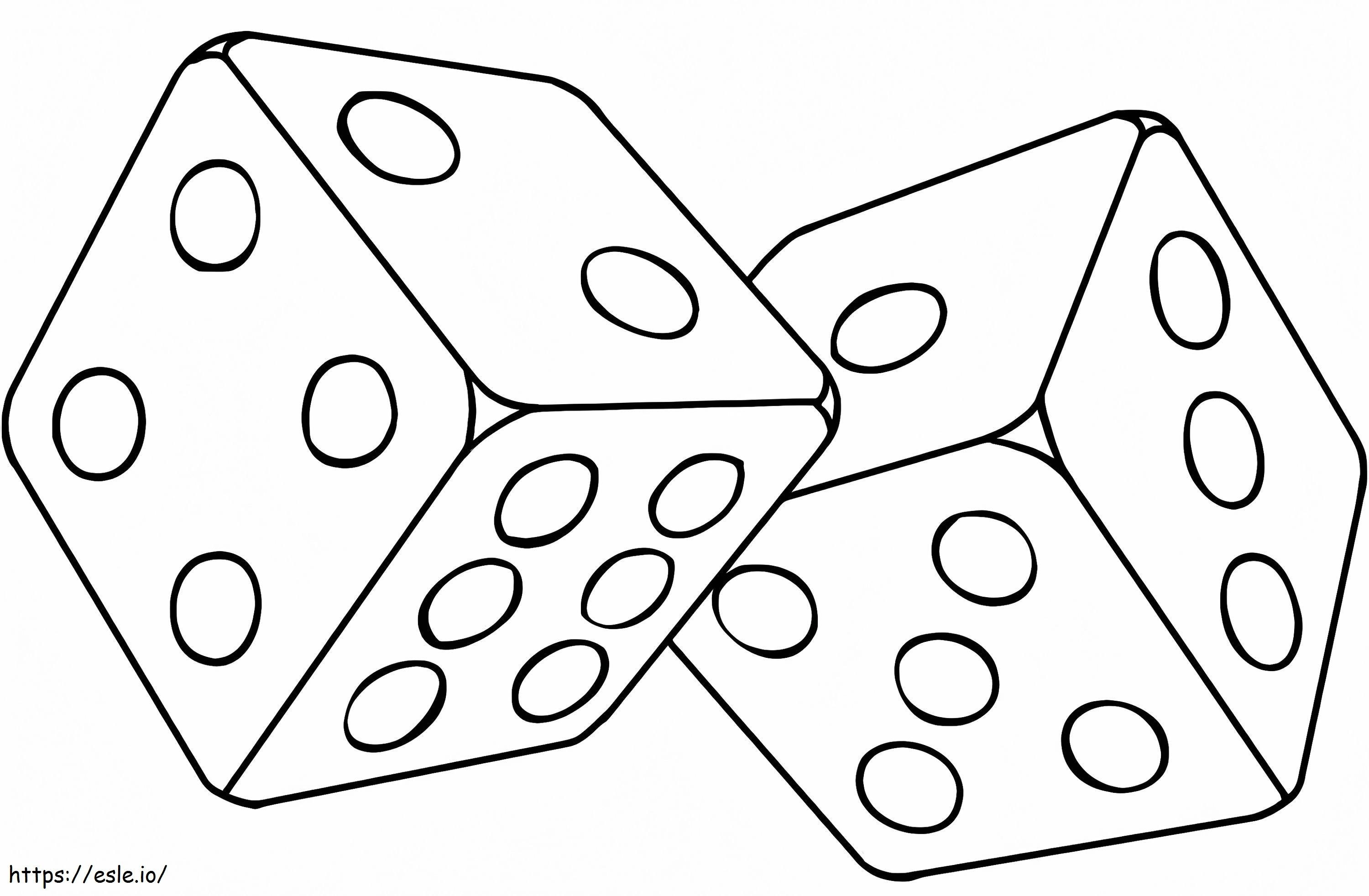 Dice Free Printable coloring page