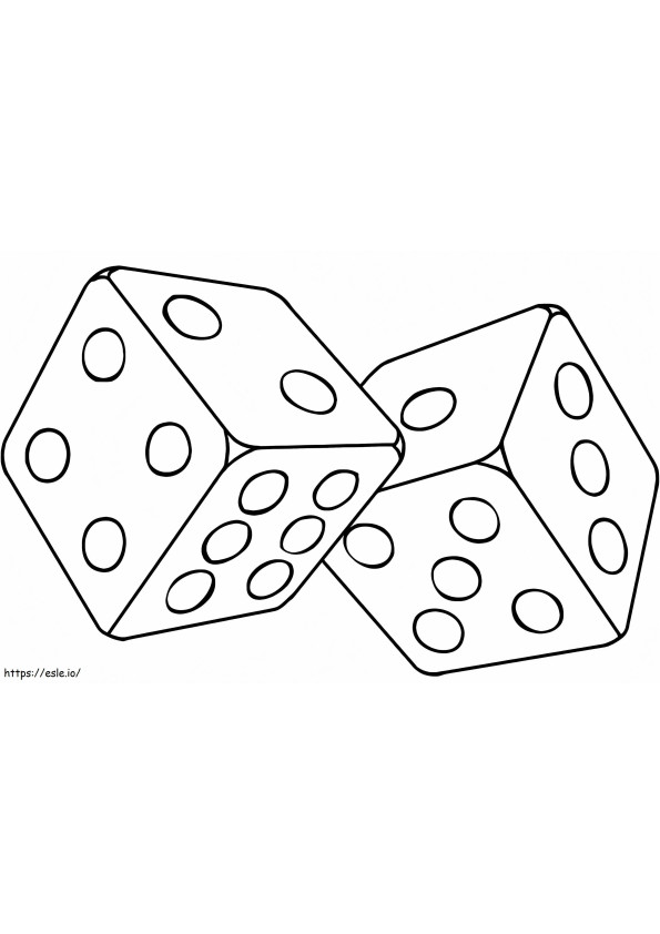 Dice Free Printable coloring page
