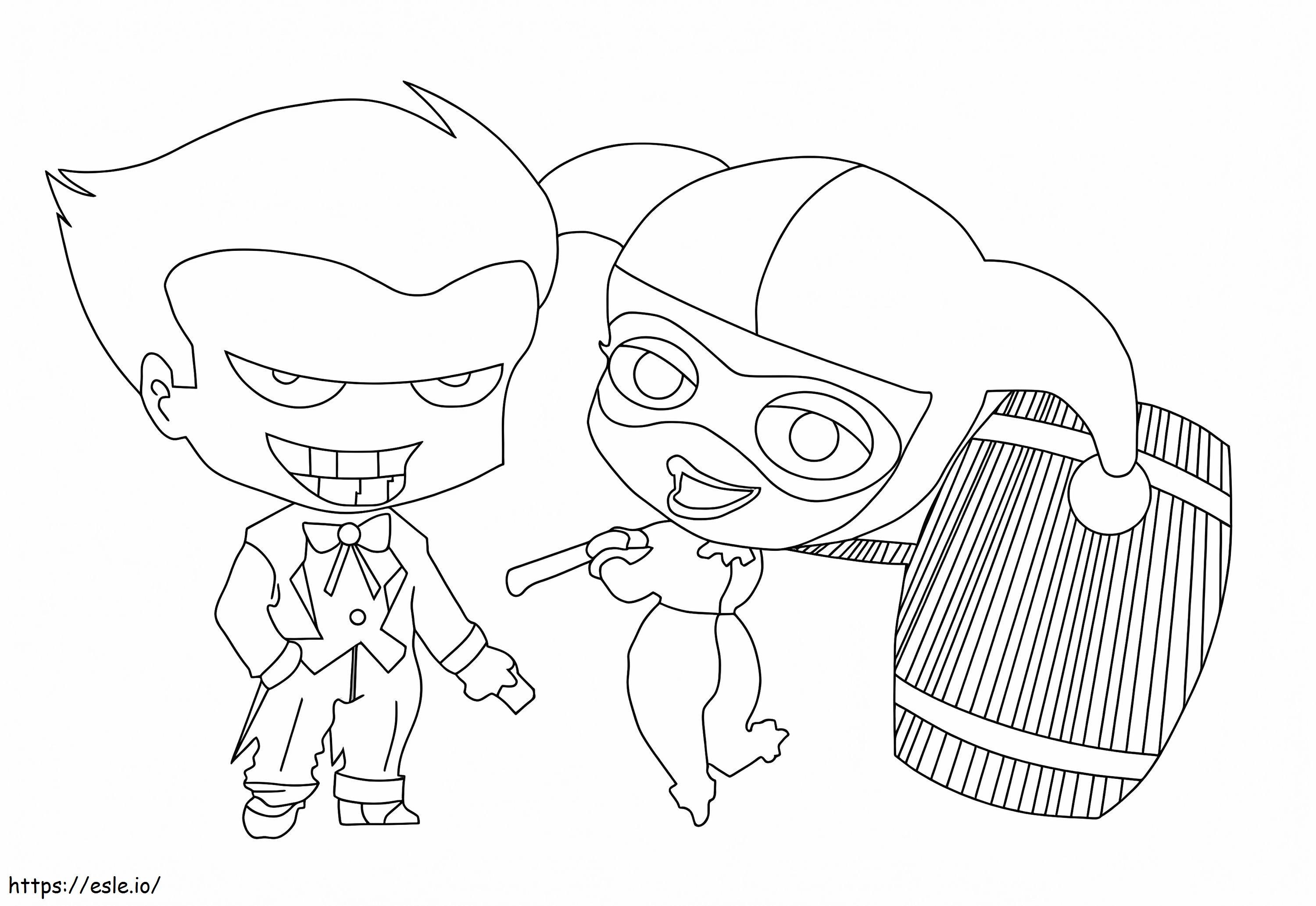 Coloriage Tête de Joker amusante à imprimer