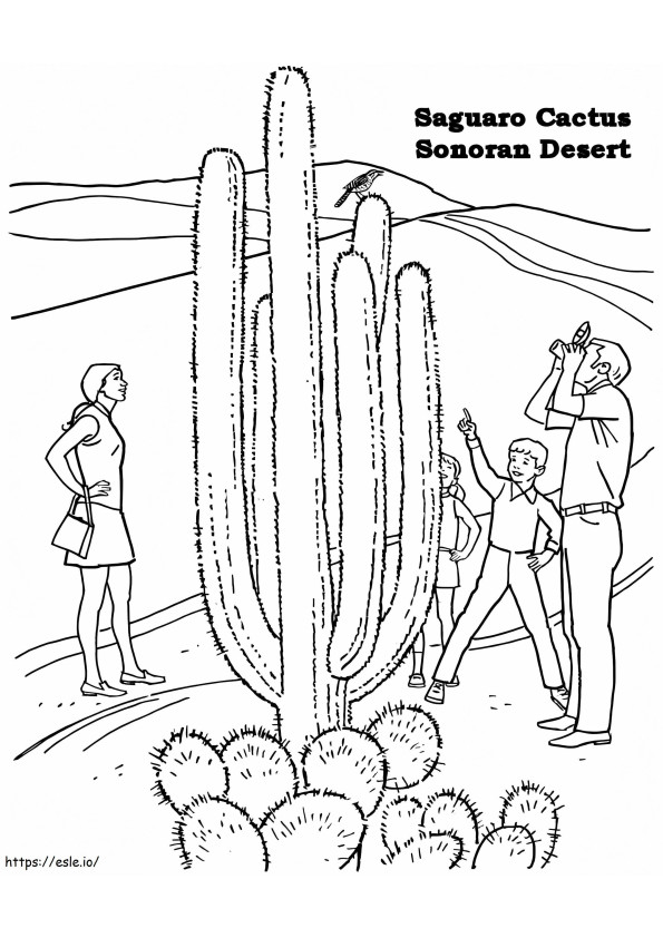 Pessoas no deserto para colorir