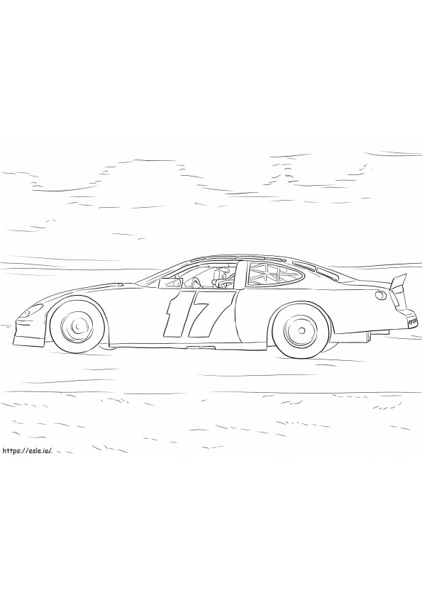 Coloriage La voiture NASCAR de Matt Kenseth à imprimer dessin