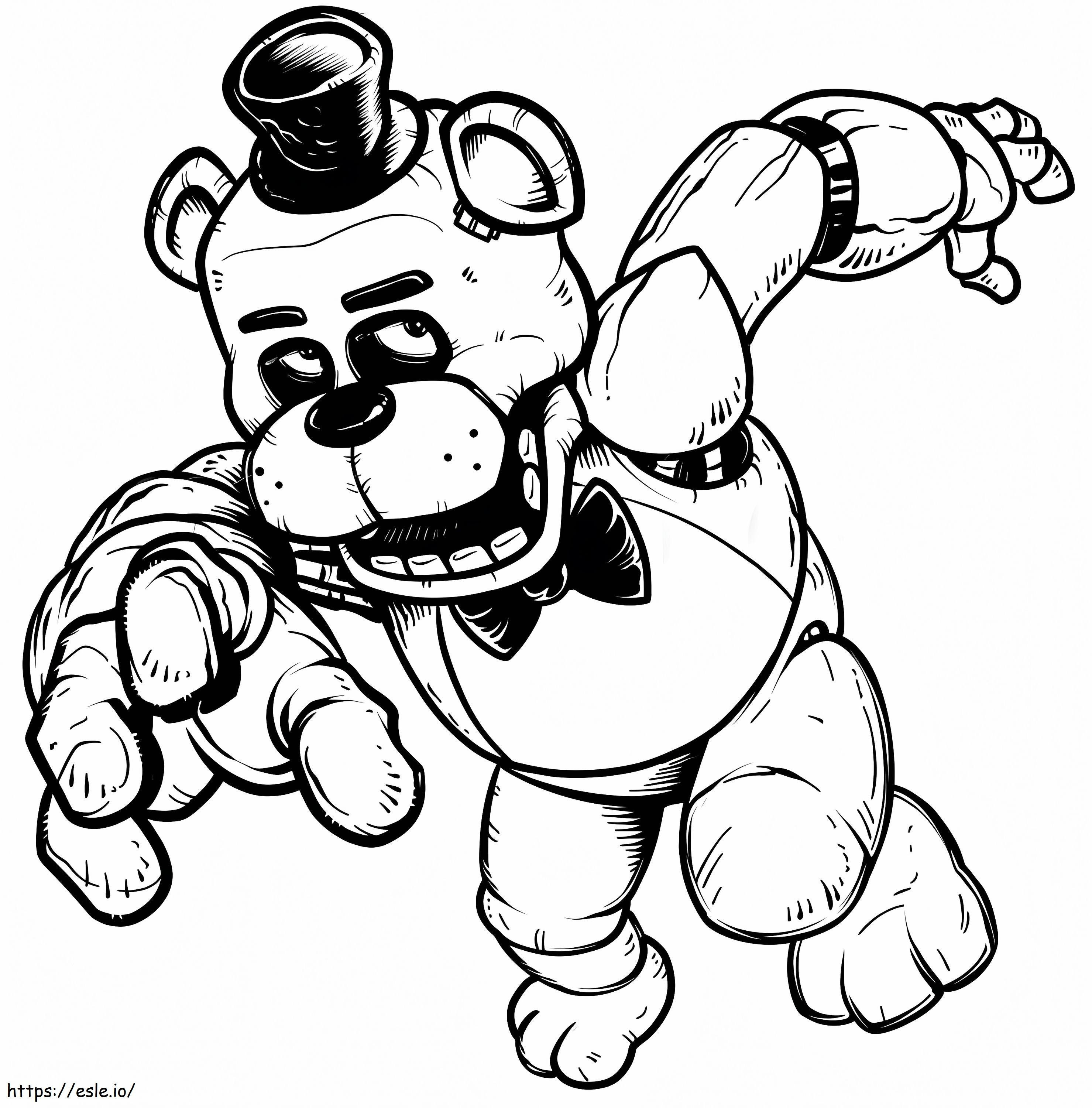 Scary FNAF Freddy coloring page