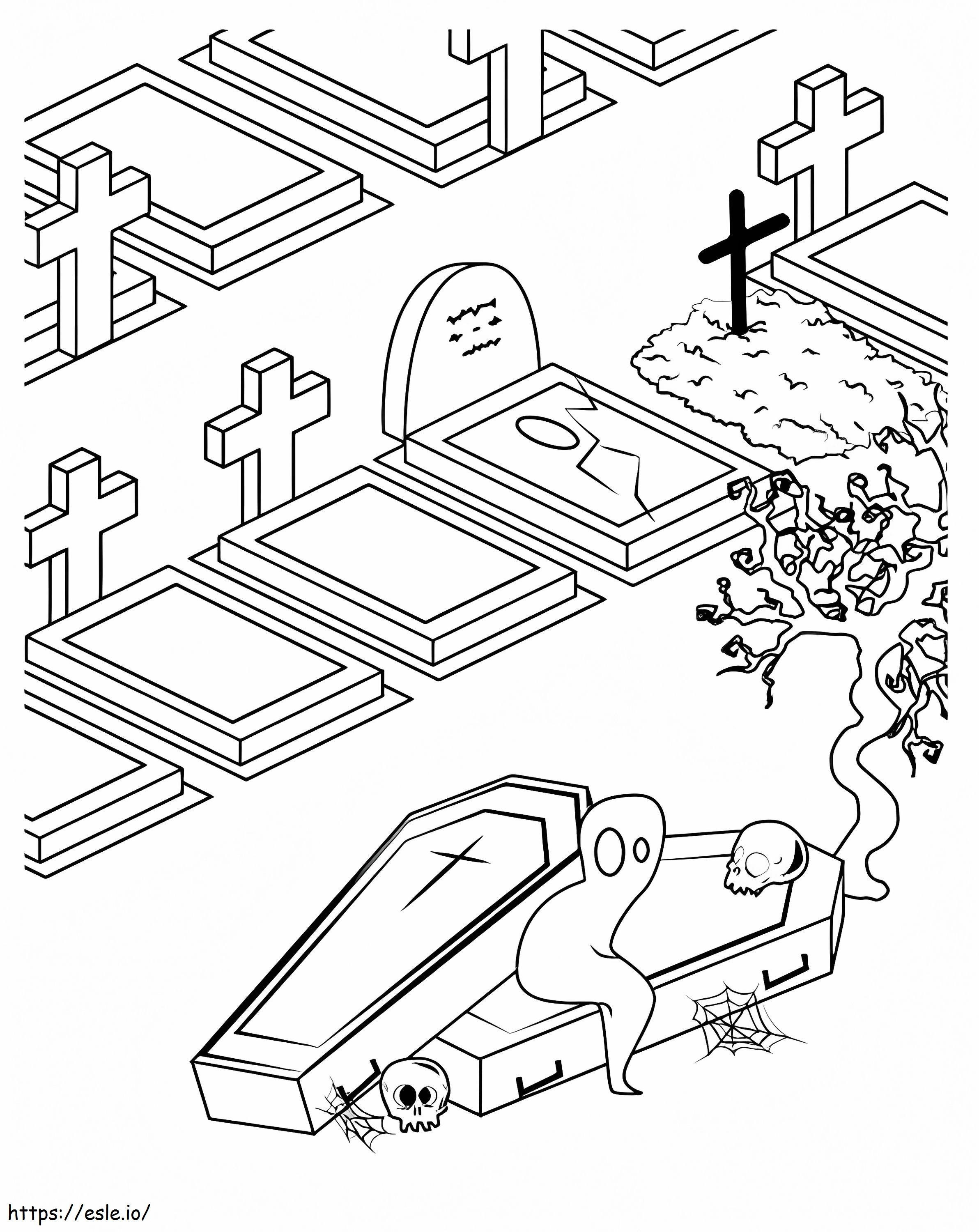 Cemetery 7 coloring page