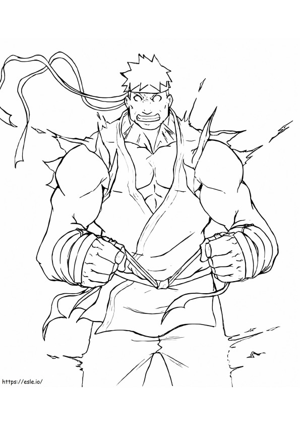 Ryu on vihainen värityskuva