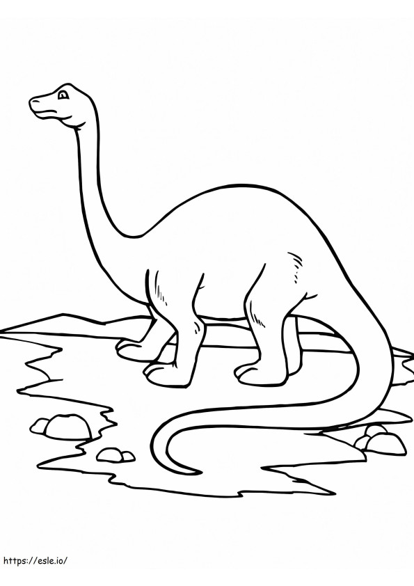 ブロントサウルス 2 ぬりえ - 塗り絵