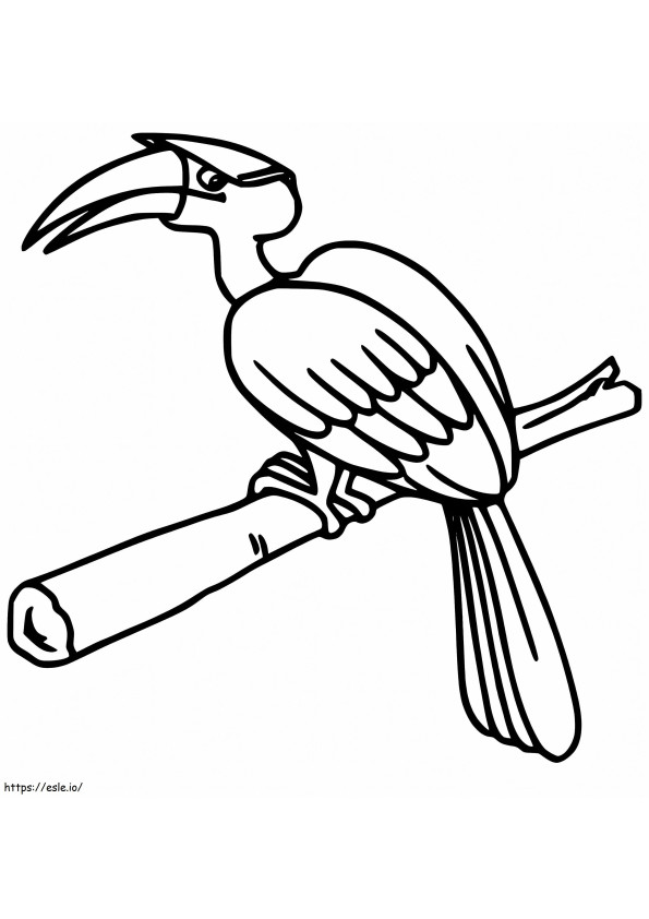 Hornbill imprimabil gratuit de colorat