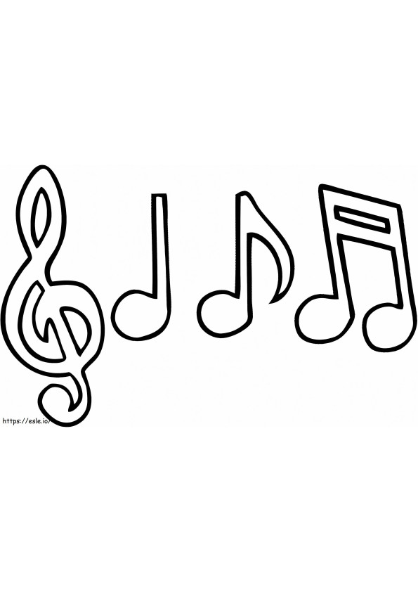 Music Notes 9 coloring page