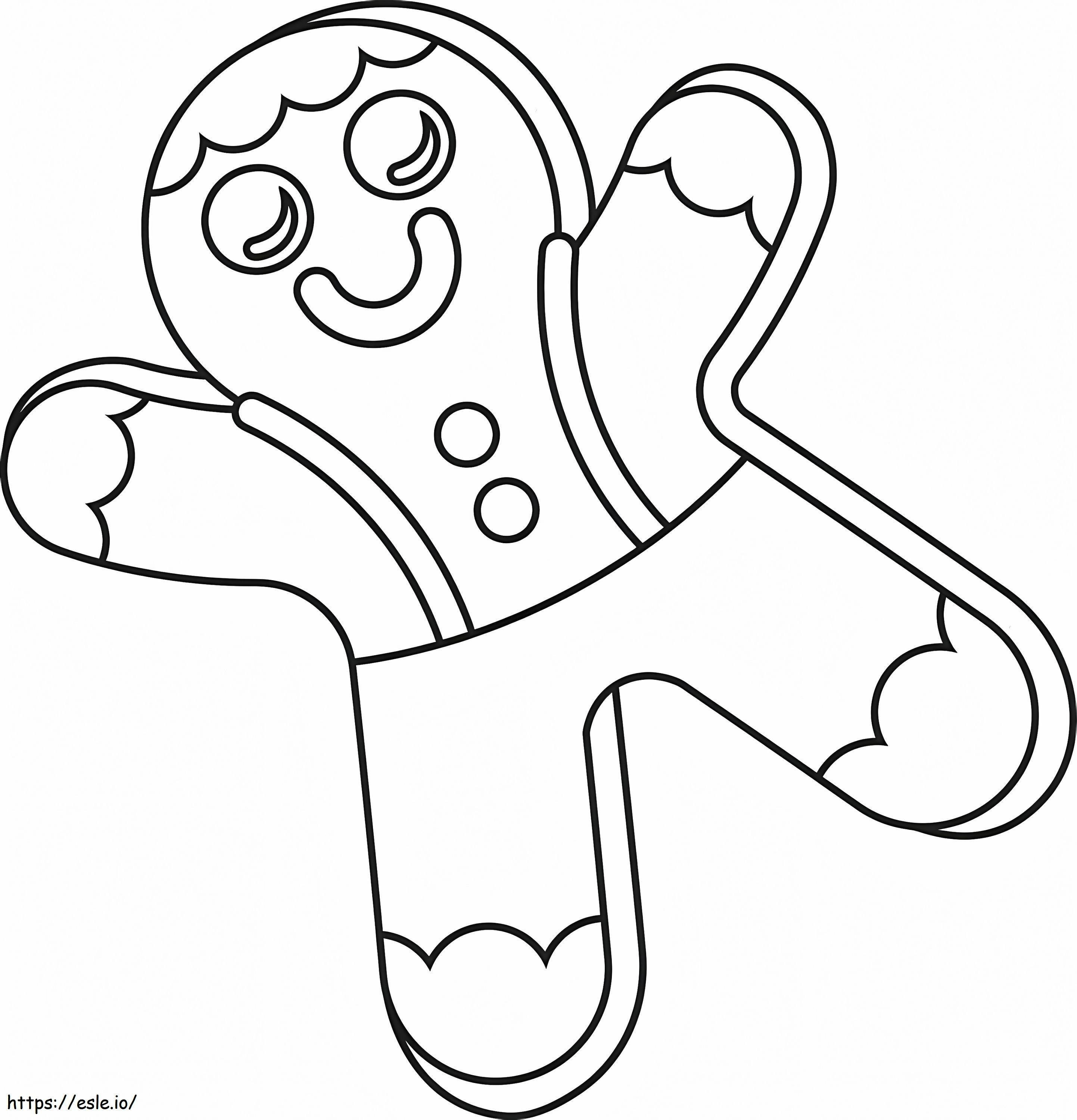 Cute Gingerbread Man coloring page