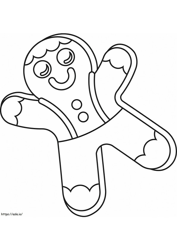 Cute Gingerbread Man coloring page