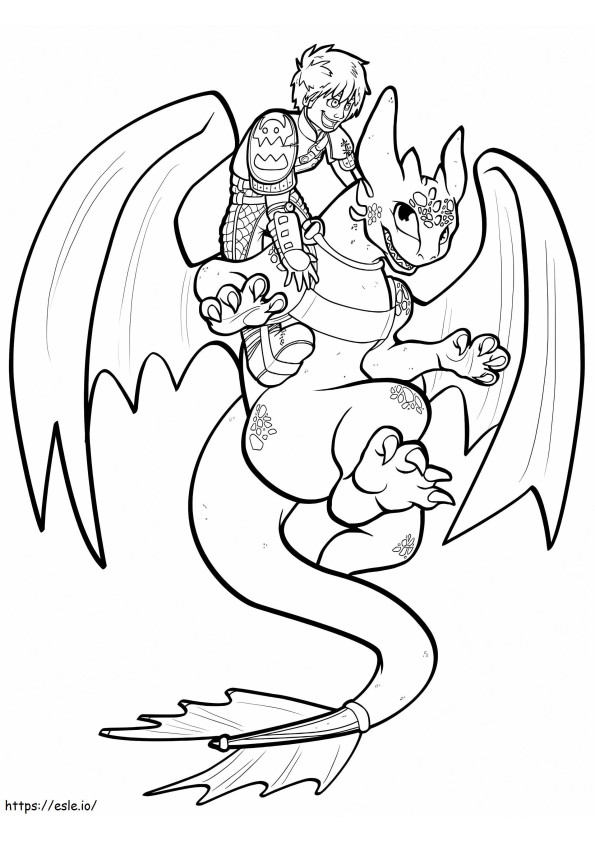 1585965657 Hiccup And Toothless Free Printable Adults How Toain Your Dragon Full Movie coloring page
