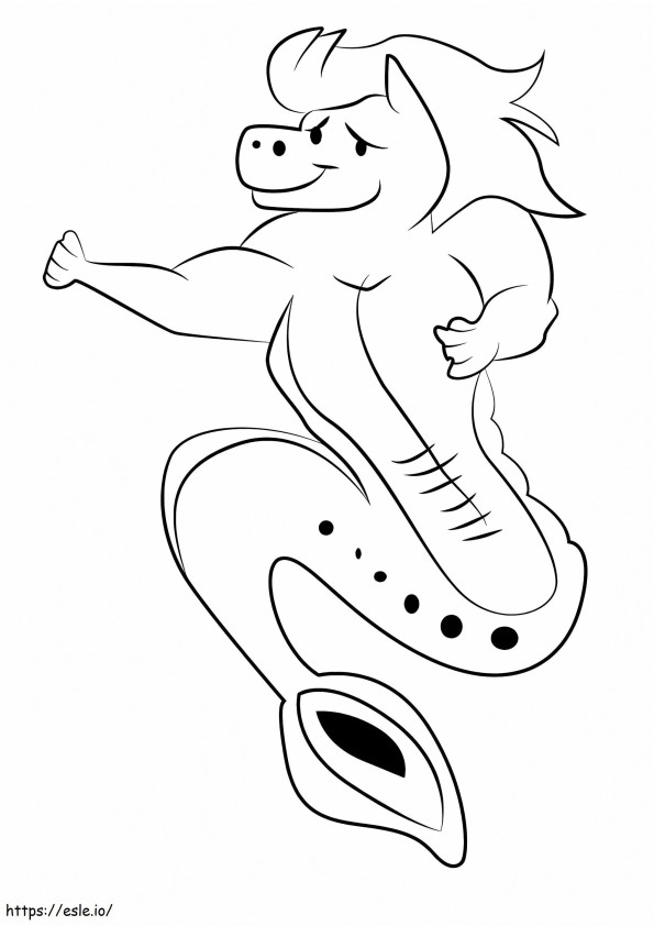 Aaron Undertale coloring page