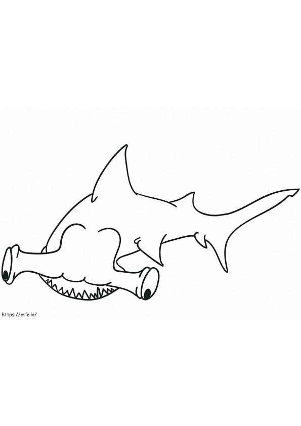 Evil Hammerhead Shark coloring page