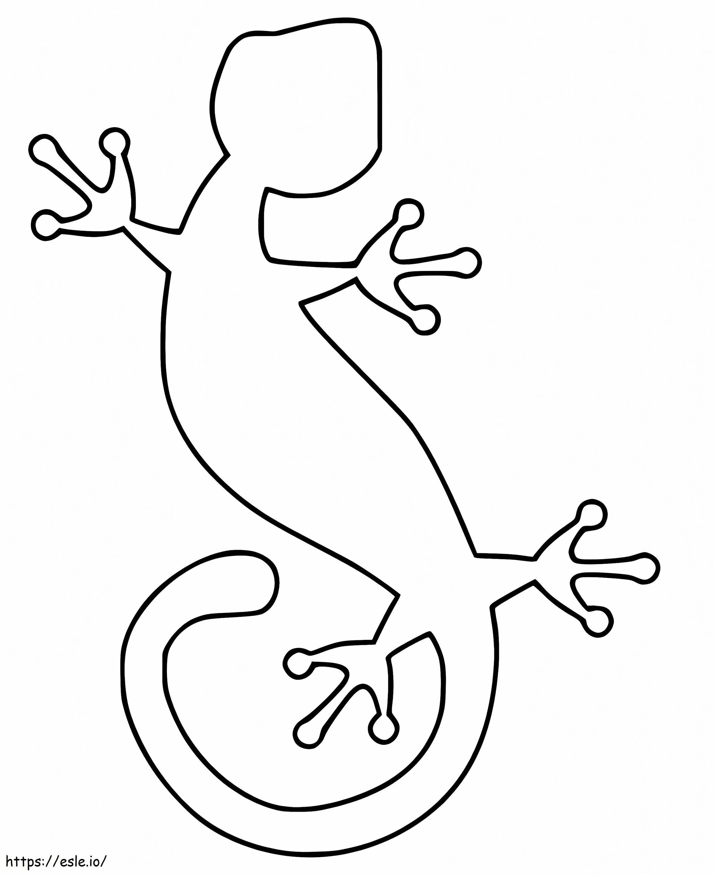 Gecko Outline värityskuva