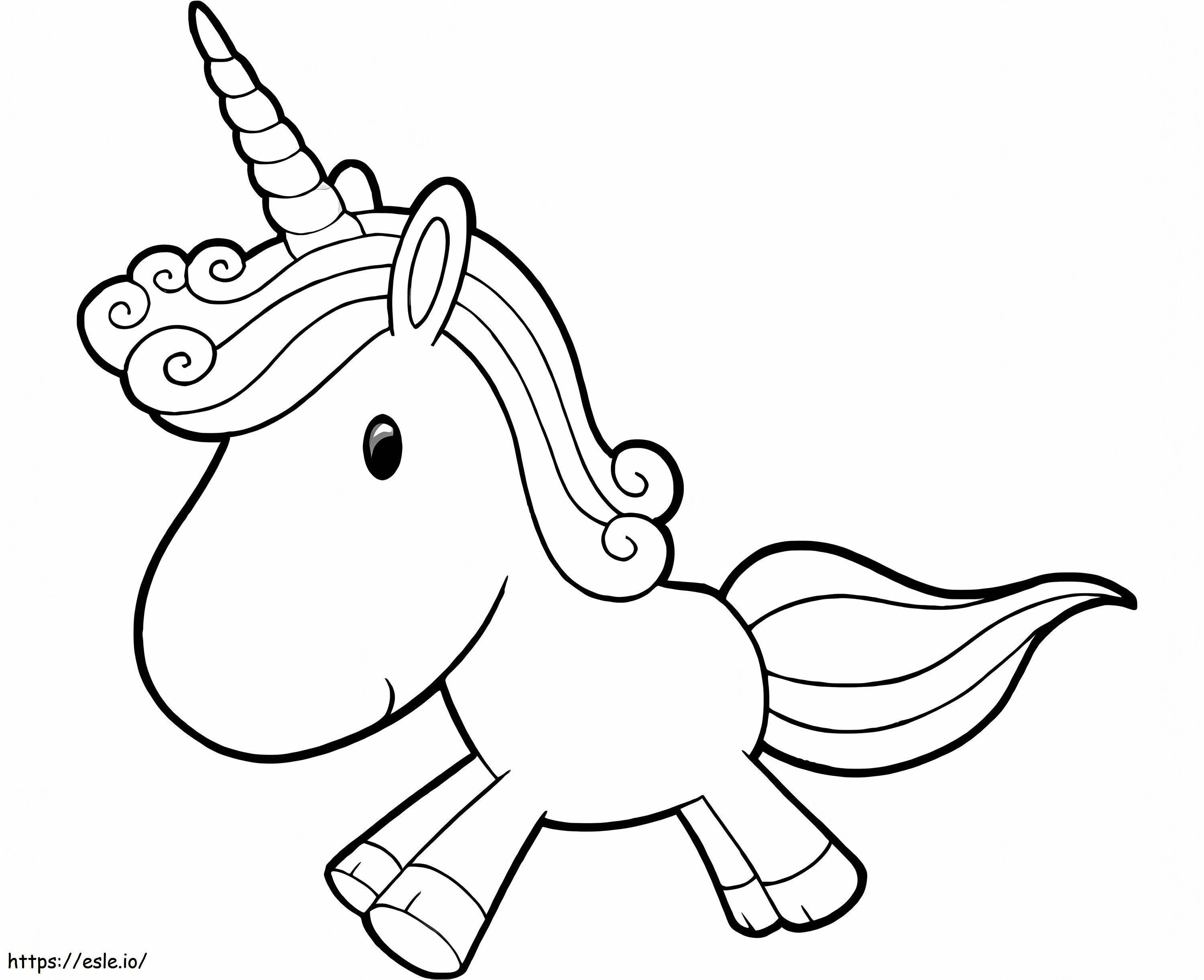 1563584357 Chibi Unicorn A4 1 coloring page