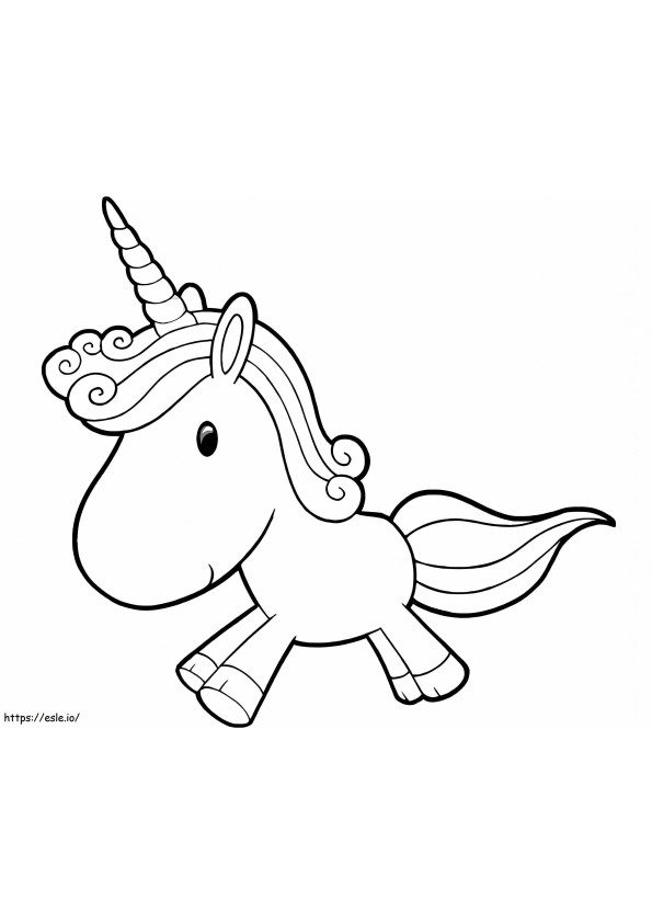 1563584357 Chibi Unicorn A4 1 coloring page