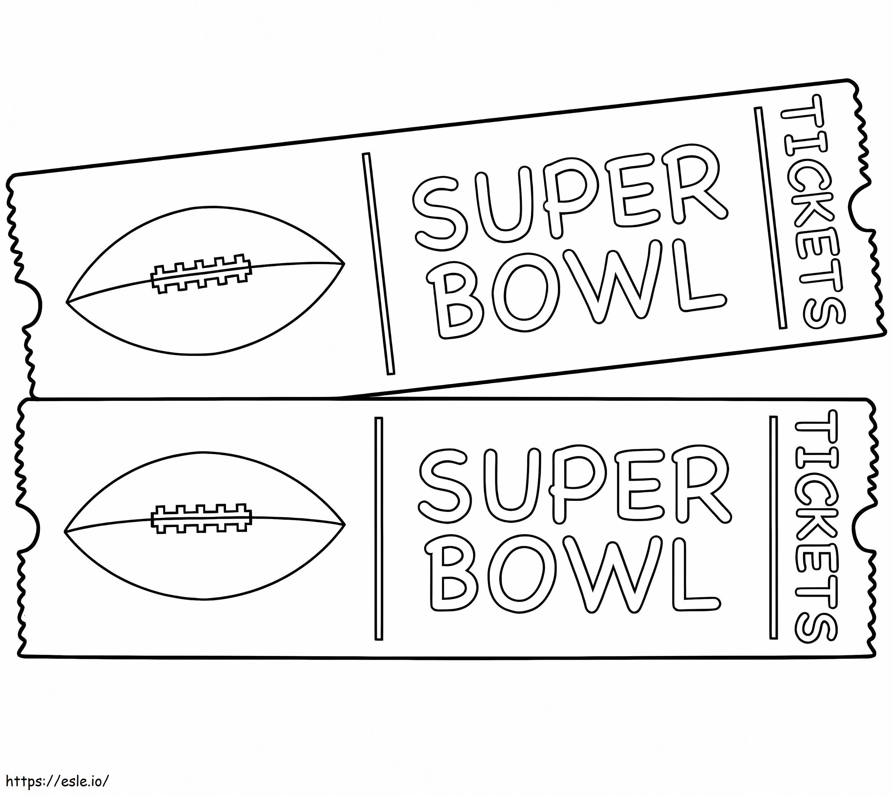 Tickets Super Bowl Coloring Page coloring page