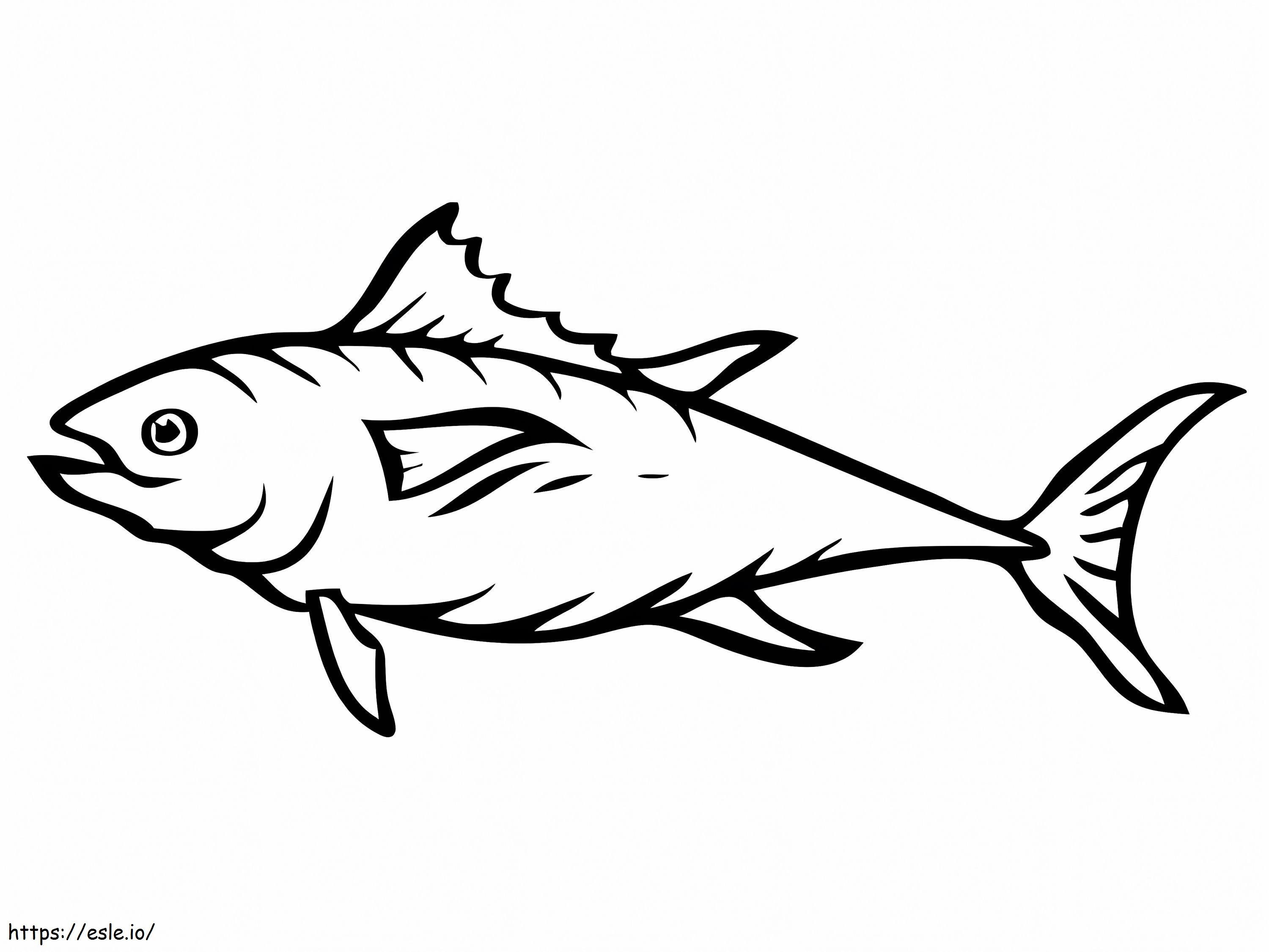 Tuna Fish coloring page