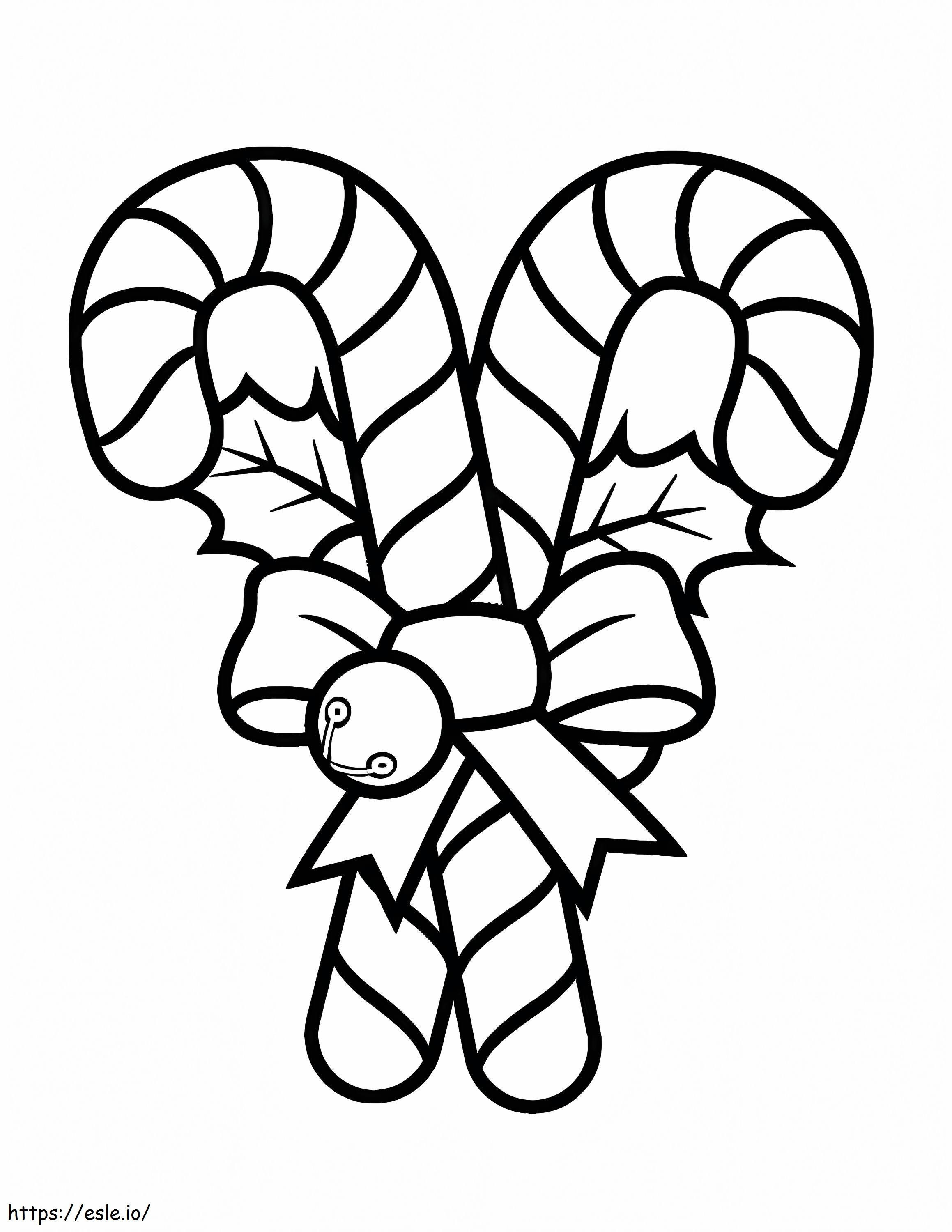 Two Candy Canes coloring page
