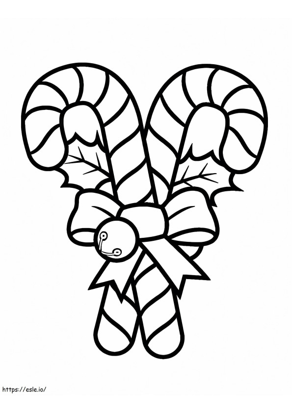 Two Candy Canes coloring page