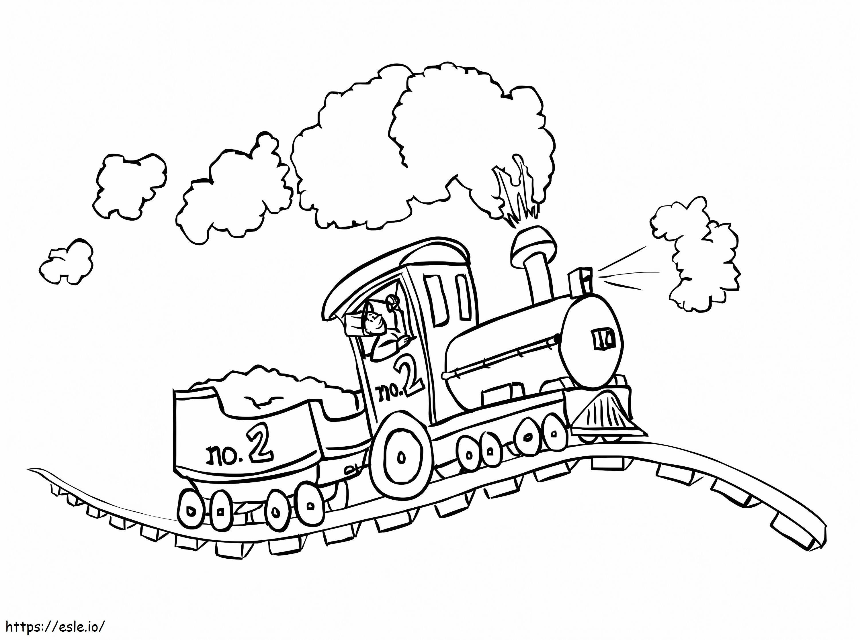 Train With Steam coloring page
