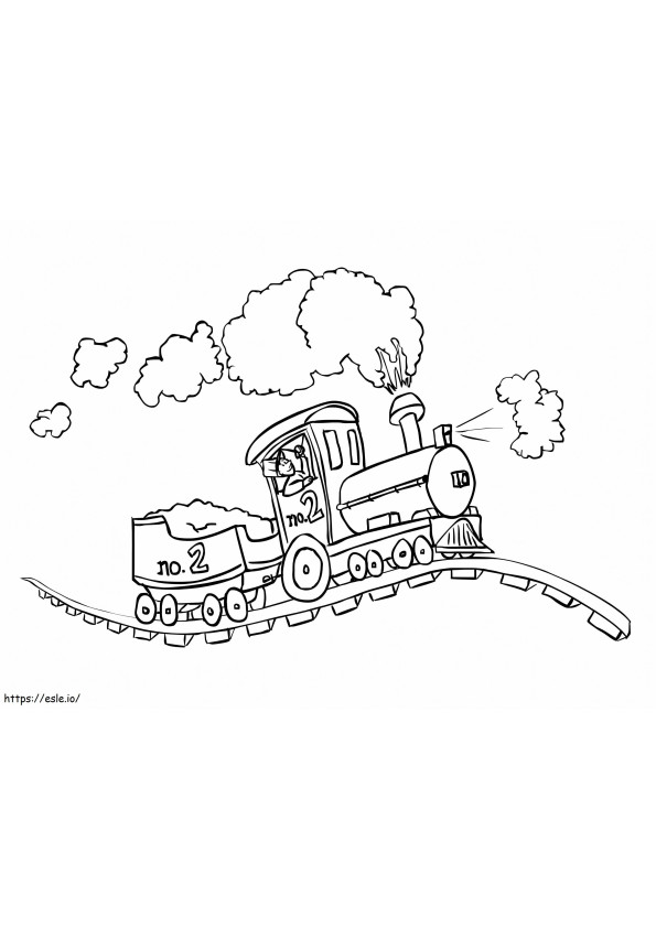 Train With Steam coloring page