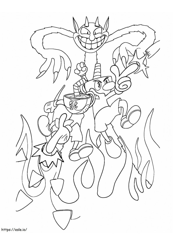 Cuphead 4 coloring page