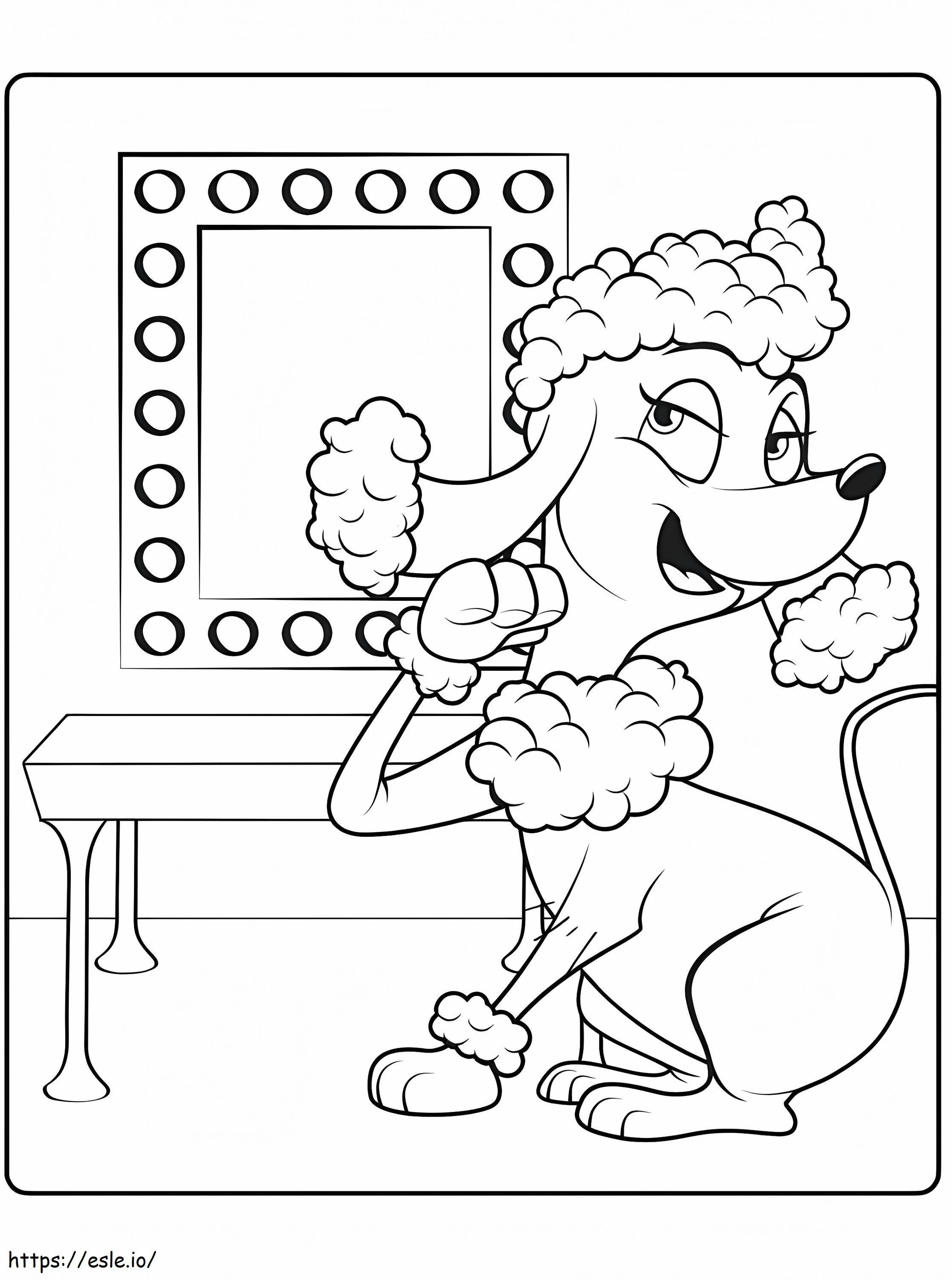 Francesca The Poodle Washimals coloring page