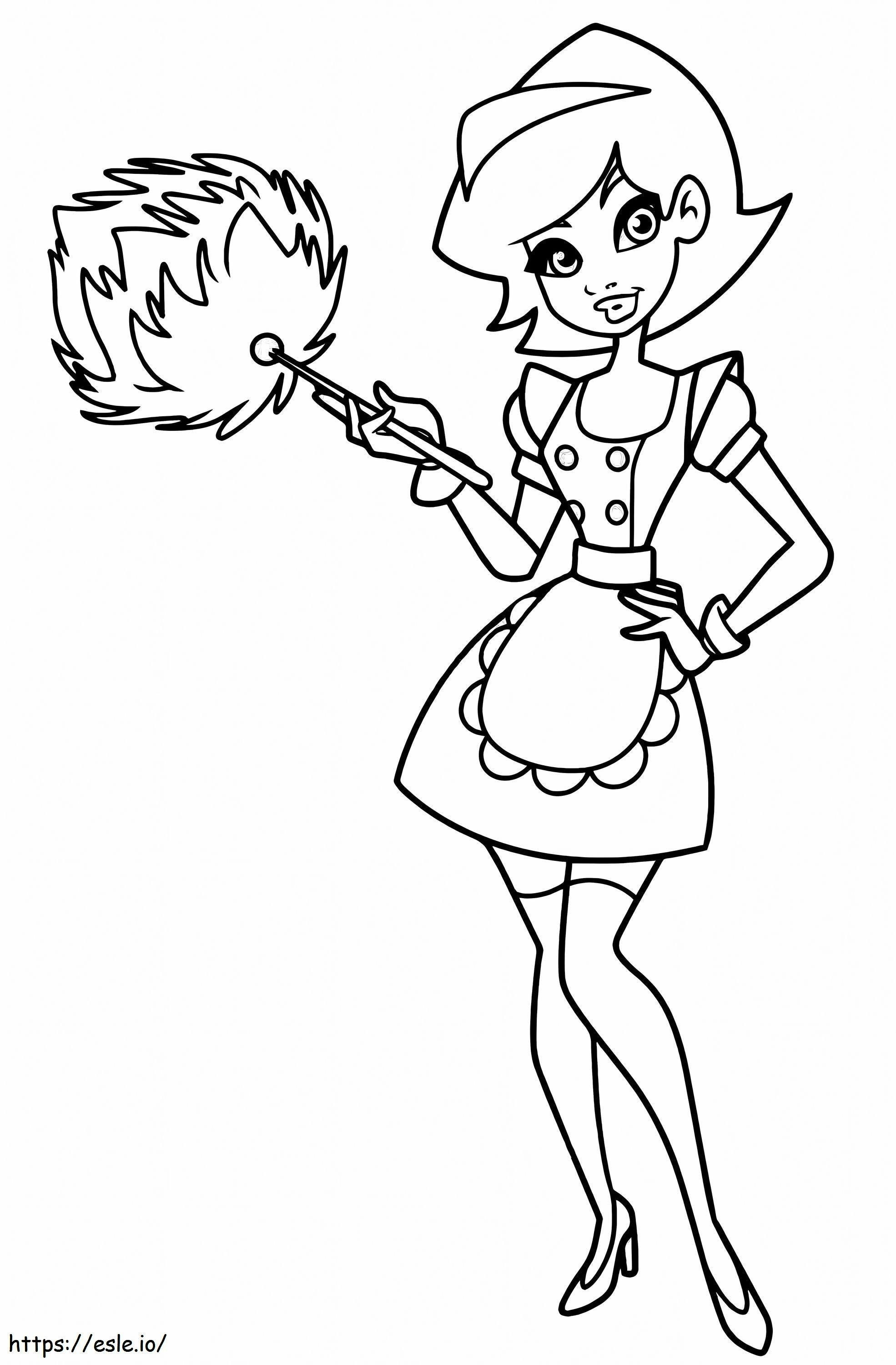 Maid 6 coloring page