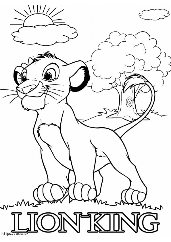 Coloriage 1583142509 livre de coloriage stupéfiant Simba et Lion feuille Nala Disney les nombreux détails garde Dogo échelle 1 à imprimer dessin