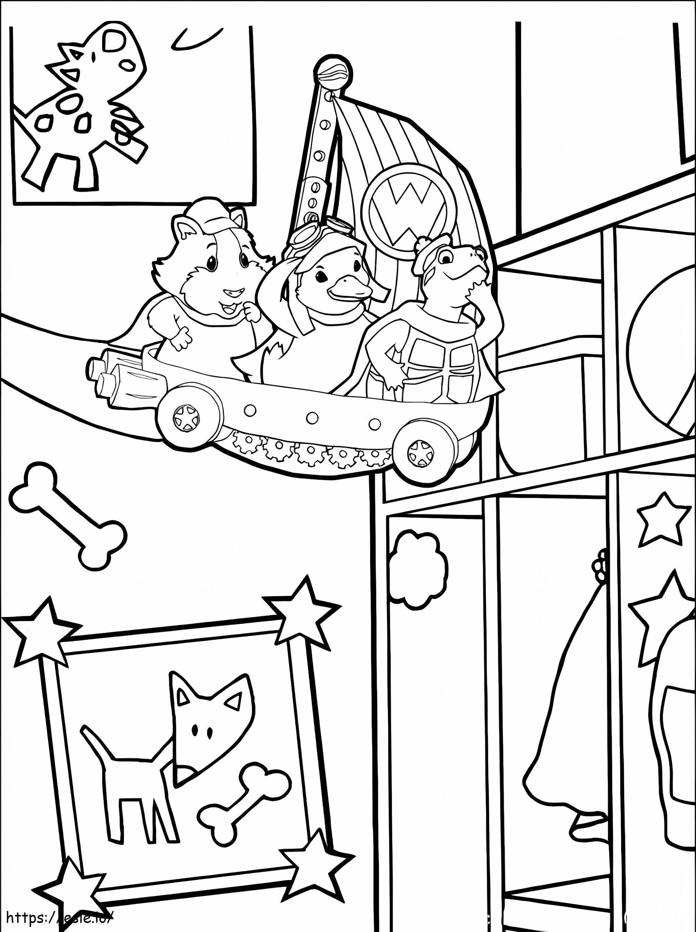 Wonder Pets Flying At Home coloring page