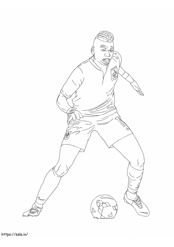 Paul Pogba 2 coloring page