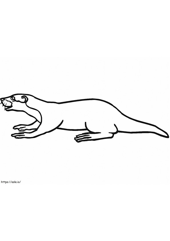 An Easy Badger coloring page