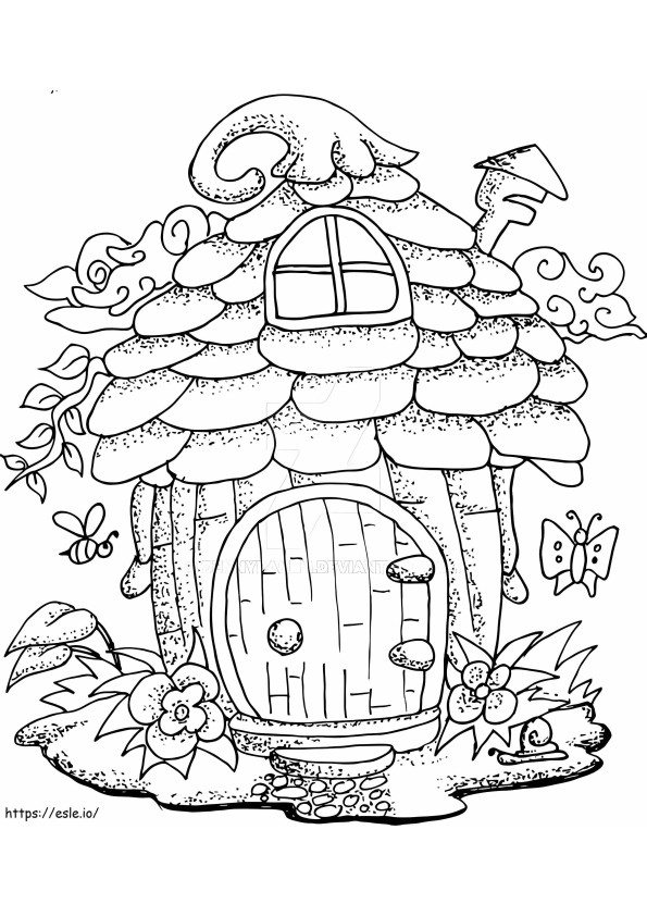 The Fairy House Is For Adults coloring page