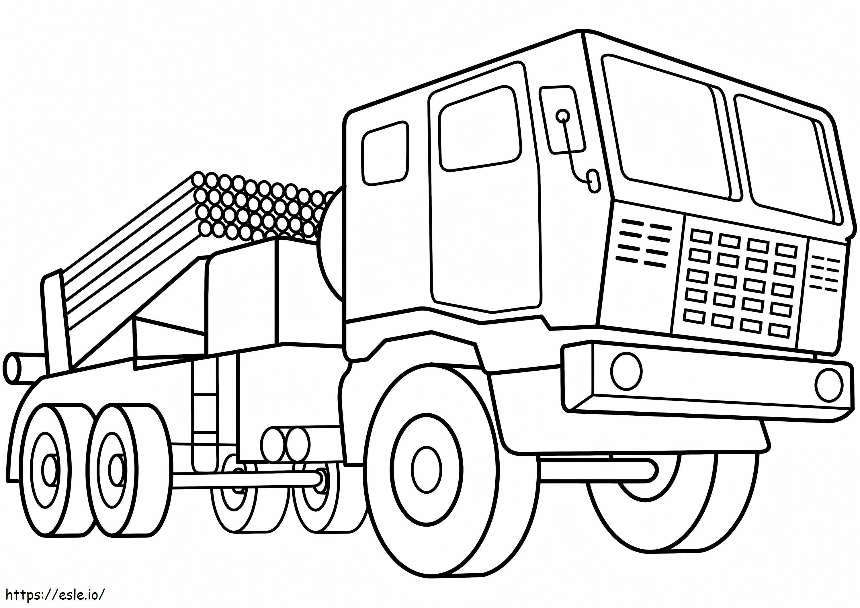 Multiple Launch Rocket System coloring page