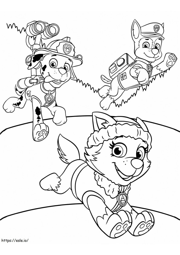 Everest And Friends coloring page