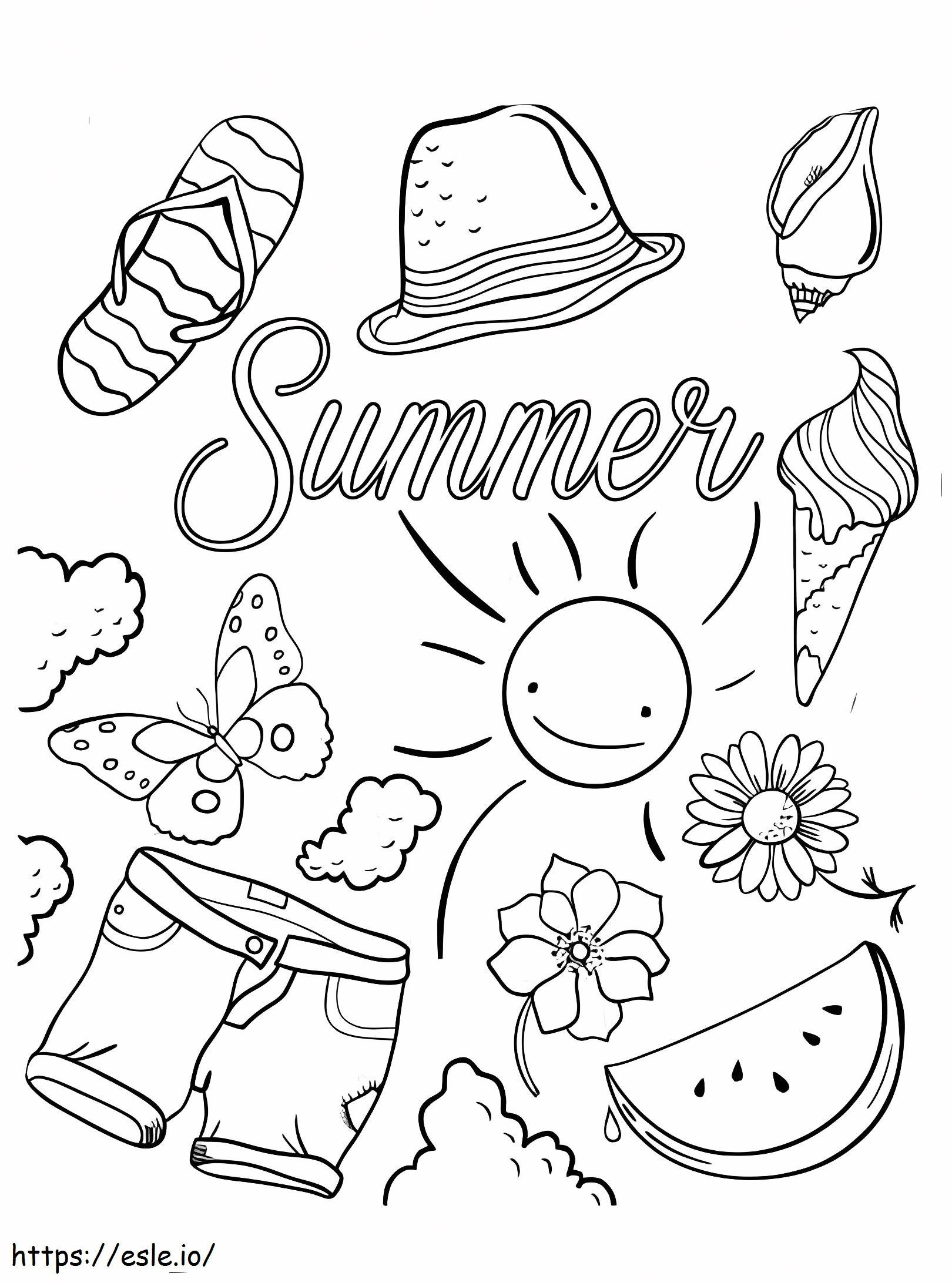 Summer 3 coloring page