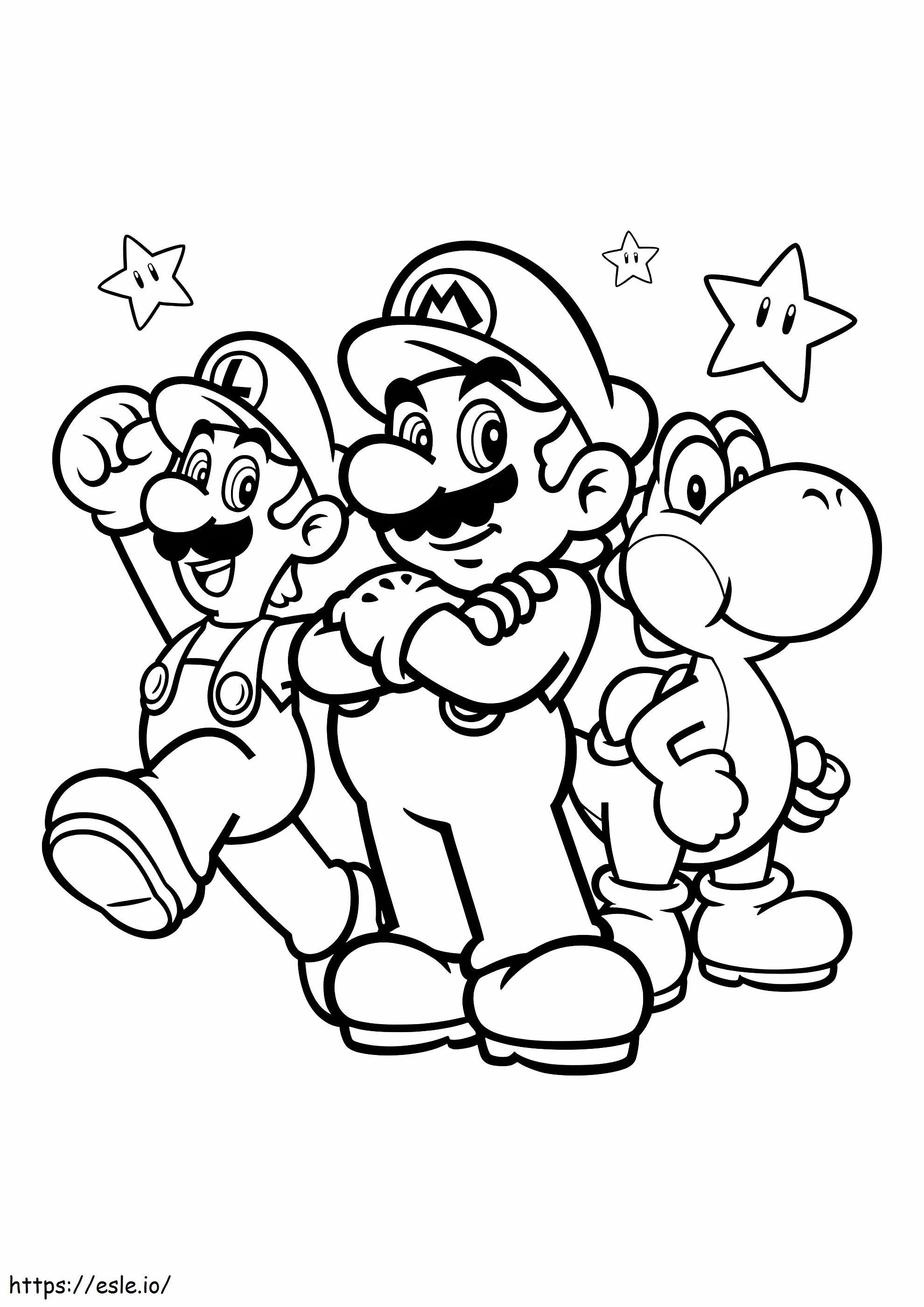 Luigi e gli amici da colorare