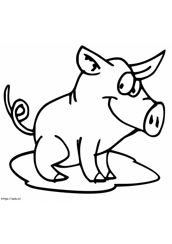 Coloriage Bébé cochon normal à imprimer dessin