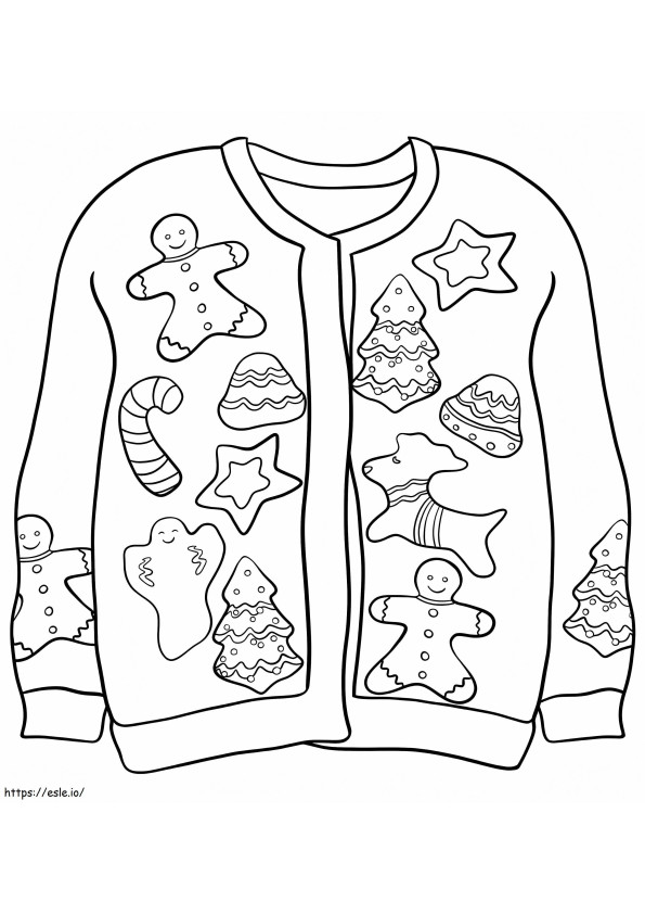 Christmas Sweater 3 coloring page