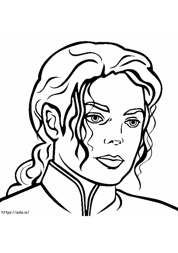 Coloriage Cara De Michael Jackson à imprimer dessin
