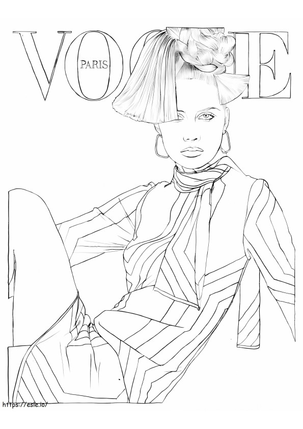 Magazine Cover Girl coloring page
